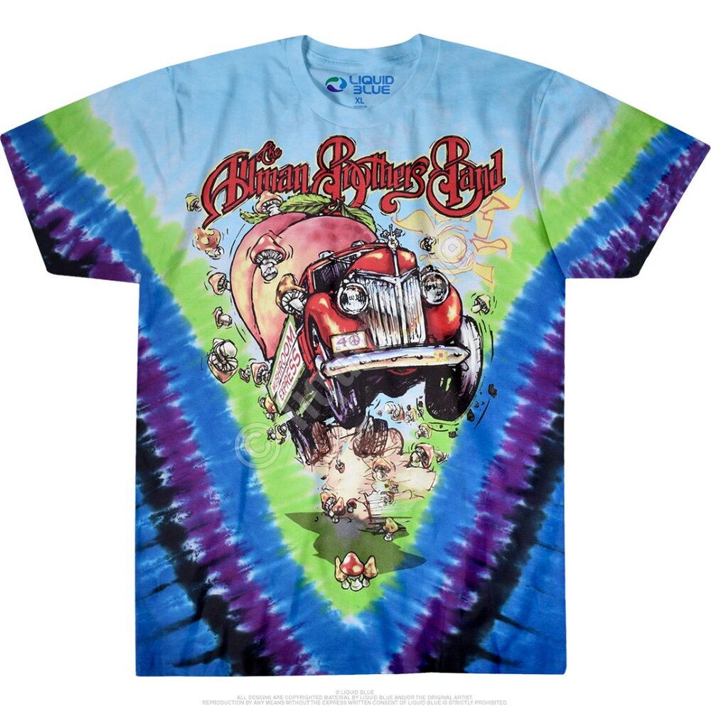The Allman Brothers Band Tie-Dye ~ by Liquid Blue ~ Choose Your Size ~Brand New!